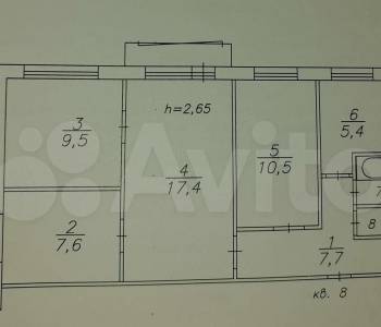 Продается Многокомнатная квартира, 65 м²