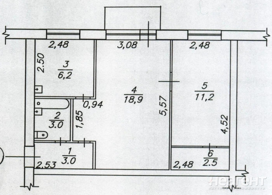 Продается 2-х комнатная квартира, 44,7 м²