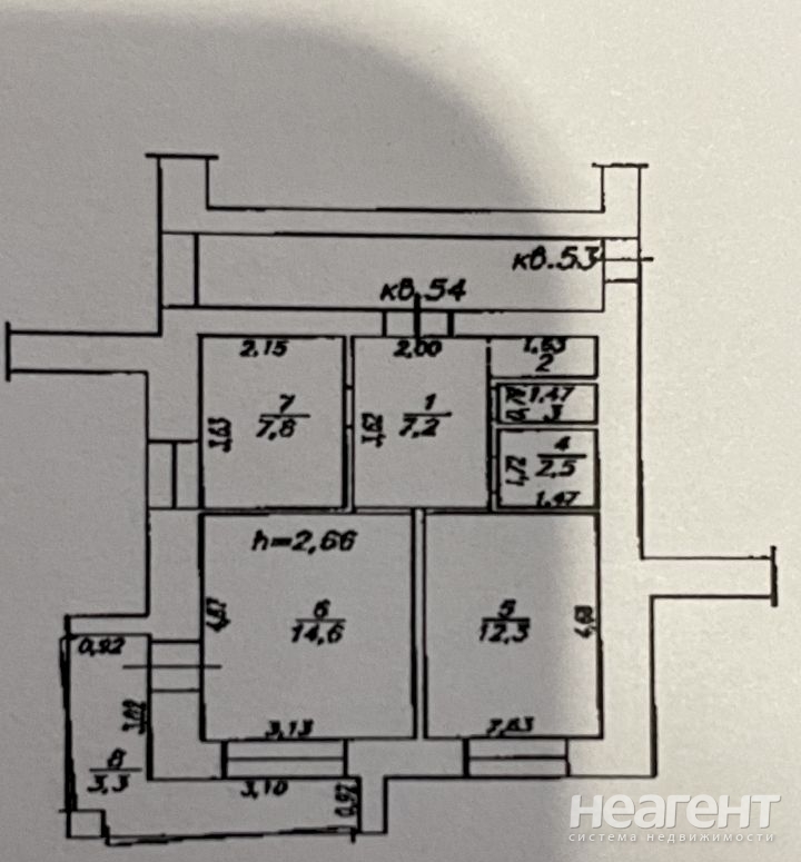 Продается 2-х комнатная квартира, 47 м²