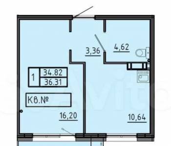 Сдается 1-комнатная квартира, 36 м²