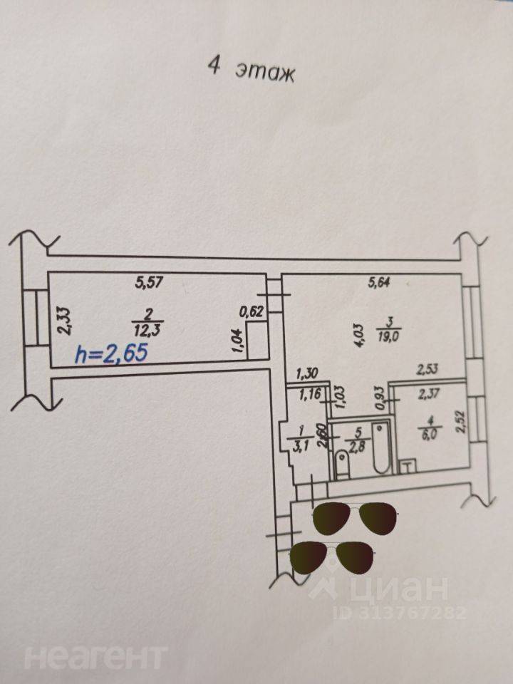 Продается 2-х комнатная квартира, 43,2 м²