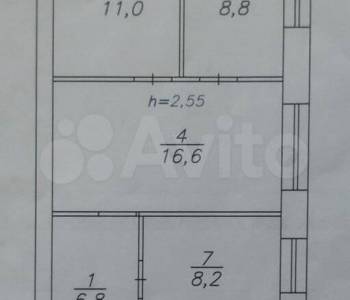 Продается Многокомнатная квартира, 60,5 м²