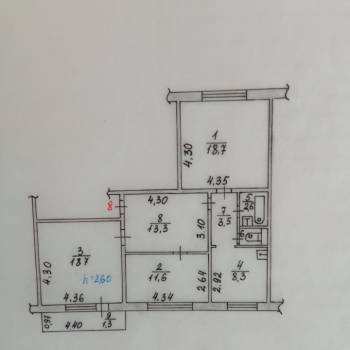 Продается 3-х комнатная квартира, 78,8 м²