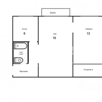 Продается 2-х комнатная квартира, 43 м²