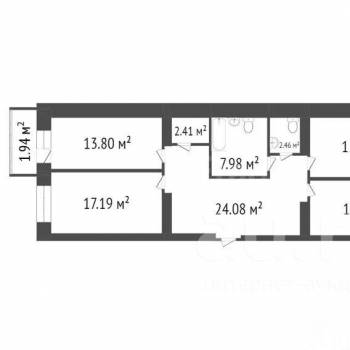 Продается 3-х комнатная квартира, 107 м²