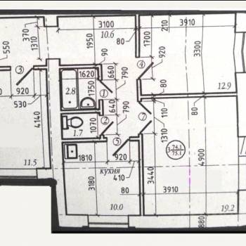 Продается 3-х комнатная квартира, 73,6 м²