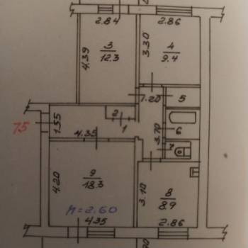 Продается 3-х комнатная квартира, 66 м²