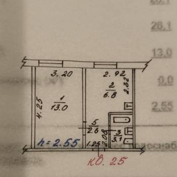Продается 1-комнатная квартира, 26,1 м²