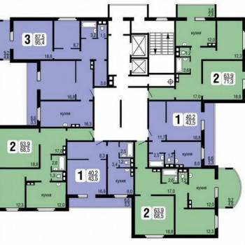Продается 2-х комнатная квартира, 64 м²