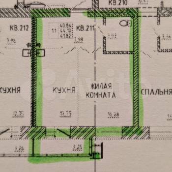 Продается 1-комнатная квартира, 44 м²