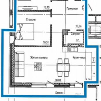 Продается 2-х комнатная квартира, 98,2 м²