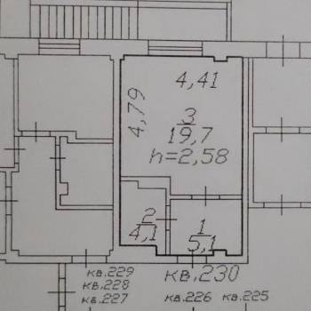 Продается 1-комнатная квартира, 28,9 м²