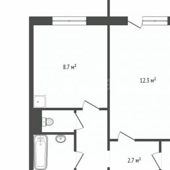 Продается 1-комнатная квартира, 40,6 м²
