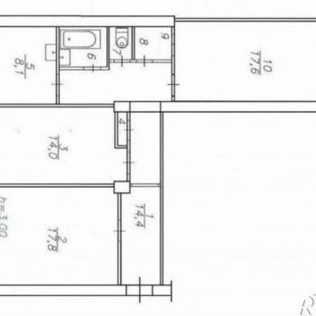 Продается 3-х комнатная квартира, 77,4 м²