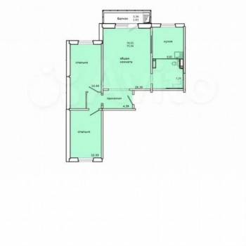 Сдается Многокомнатная квартира, 76 м²