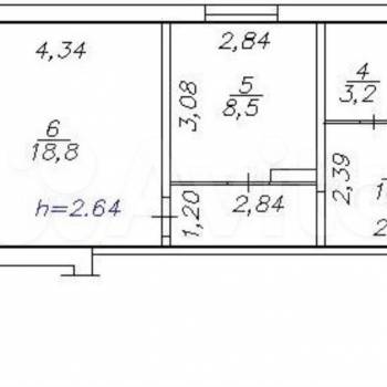 Продается 1-комнатная квартира, 46 м²
