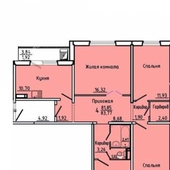 Продается Многокомнатная квартира, 81,9 м²