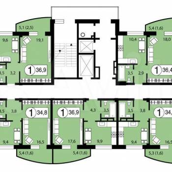Продается 1-комнатная квартира, 35,6 м²