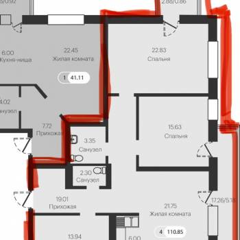 Продается Многокомнатная квартира, 132,8 м²