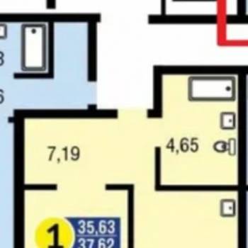 Продается 1-комнатная квартира, 38 м²