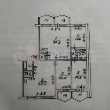 Продается Многокомнатная квартира, 128 м²