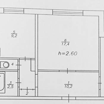 Продается Многокомнатная квартира, 54 м²
