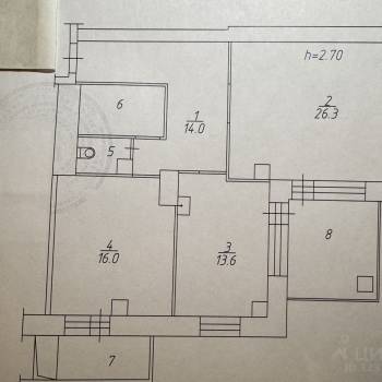 Продается 2-х комнатная квартира, 76,7 м²