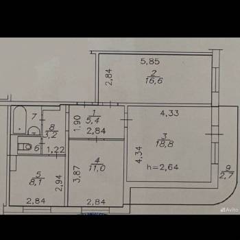 Сдается Многокомнатная квартира, 70 м²