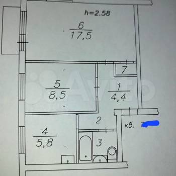 Продается 2-х комнатная квартира, 41,1 м²
