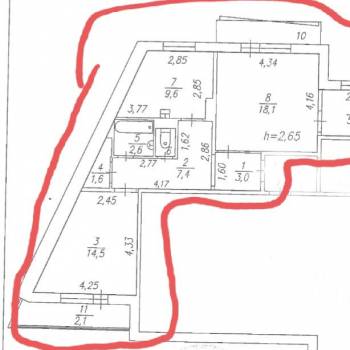 Продается 1-комнатная квартира, 63,4 м²