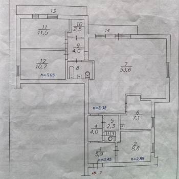 Продается 1-комнатная квартира, 116 м²