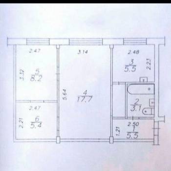 Продается 2-х комнатная квартира, 45,4 м²