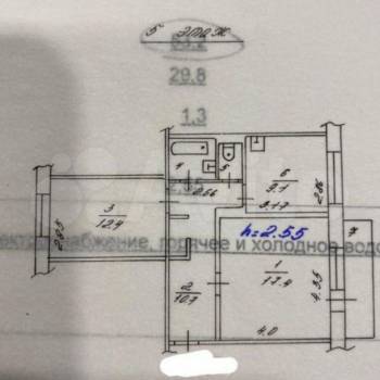 Сдается 2-х комнатная квартира, 54 м²