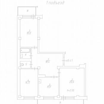 Продается 3-х комнатная квартира, 85,2 м²