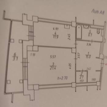 Сдается 1-комнатная квартира, 59,6 м²