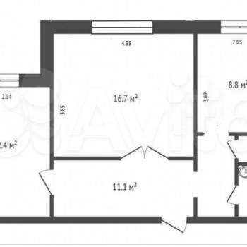 Продается 2-х комнатная квартира, 53,2 м²