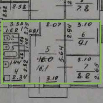 Продается 3-х комнатная квартира, 49,1 м²