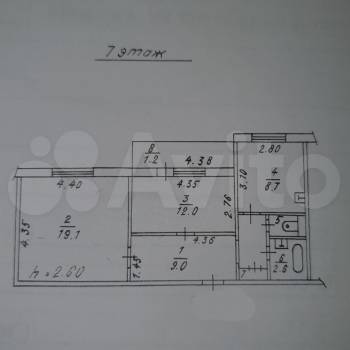 Продается 2-х комнатная квартира, 54,2 м²