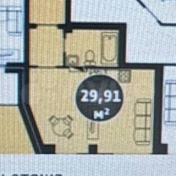 Продается 1-комнатная квартира, 29,5 м²