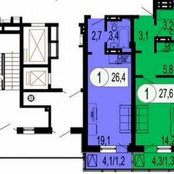 Продается 1-комнатная квартира, 27 м²