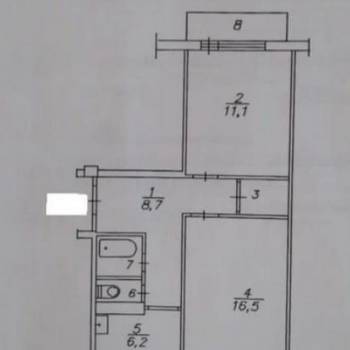 Продается 2-х комнатная квартира, 48,4 м²