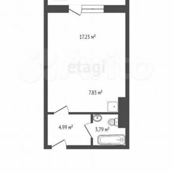 Продается 1-комнатная квартира, 21 м²