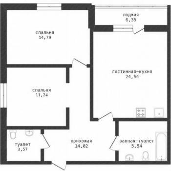 Продается 3-х комнатная квартира, 77 м²