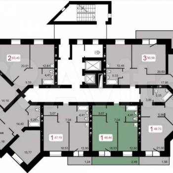 Сдается 1-комнатная квартира, 50 м²
