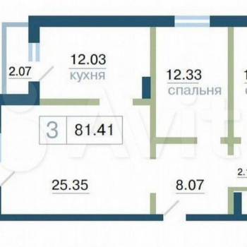 Продается 3-х комнатная квартира, 77,6 м²