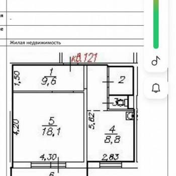 Продается 1-комнатная квартира, 40,1 м²