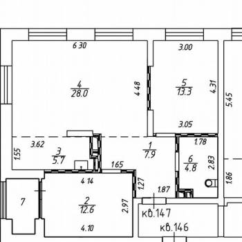 Продается 3-х комнатная квартира, 72,3 м²
