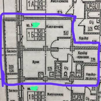 Продается 1-комнатная квартира, 39 м²