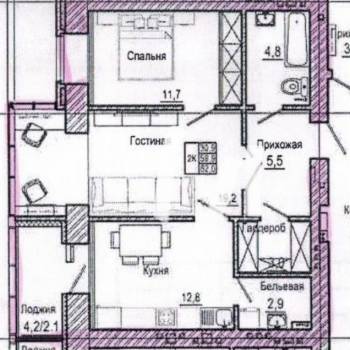 Продается 2-х комнатная квартира, 60,2 м²