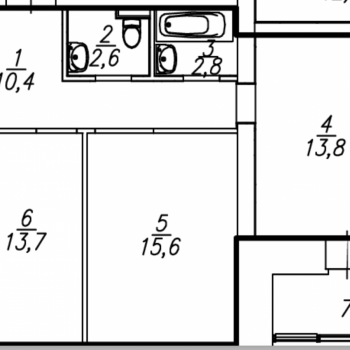 Продается 2-х комнатная квартира, 58,9 м²